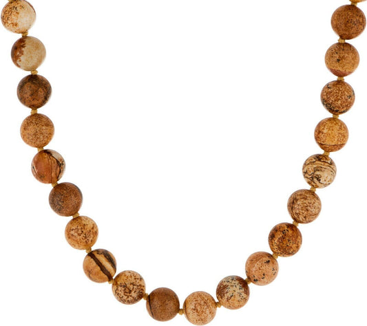Yellow-Plated Sterling Silver 12.0Mm Opaque Gemstone Bead 20" Necklace Qvc (3625