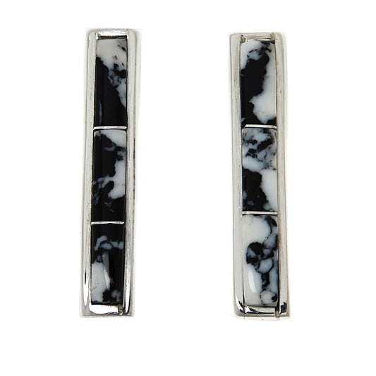 Chaco Canyon Sterling Silver White Howlite Bar Post Earrings