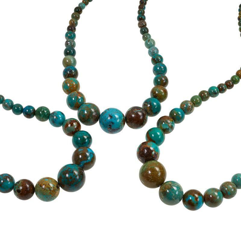 Jay King New Red Skin Turquoise Graduated Round Bead 18" Necklace ~