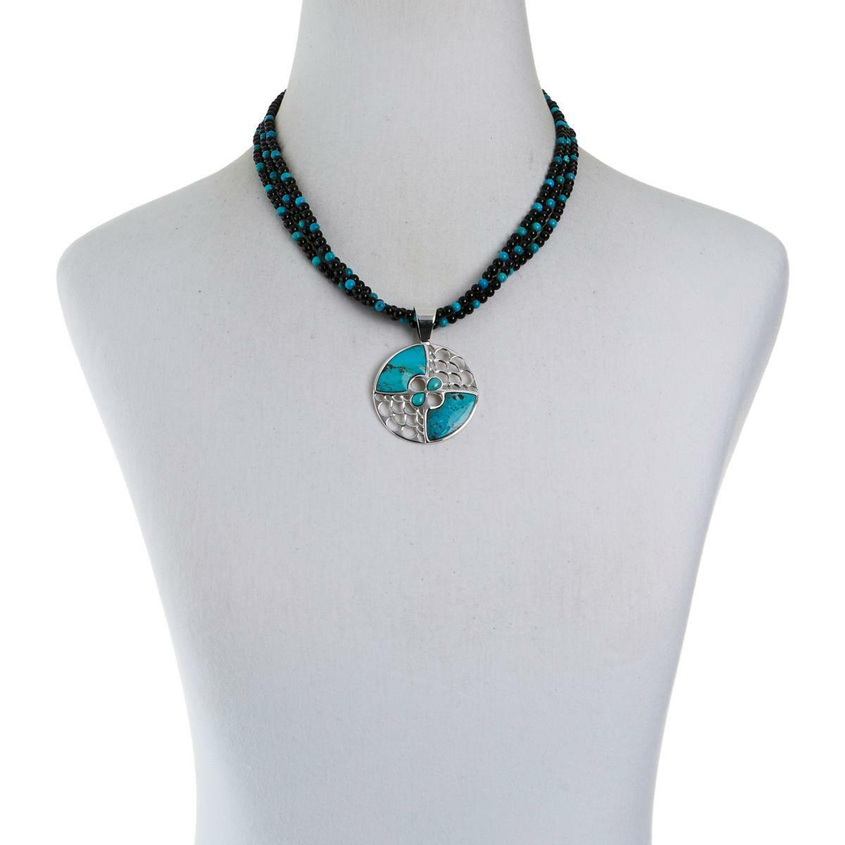 Jay King Gallery Collection Andean Blue Turquoise Pendant & Necklace 20"