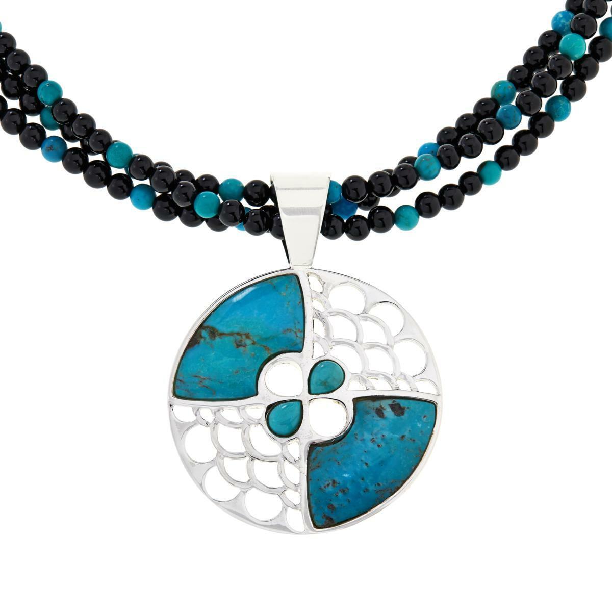 Jay King Gallery Collection Andean Blue Turquoise Pendant & Necklace 20"
