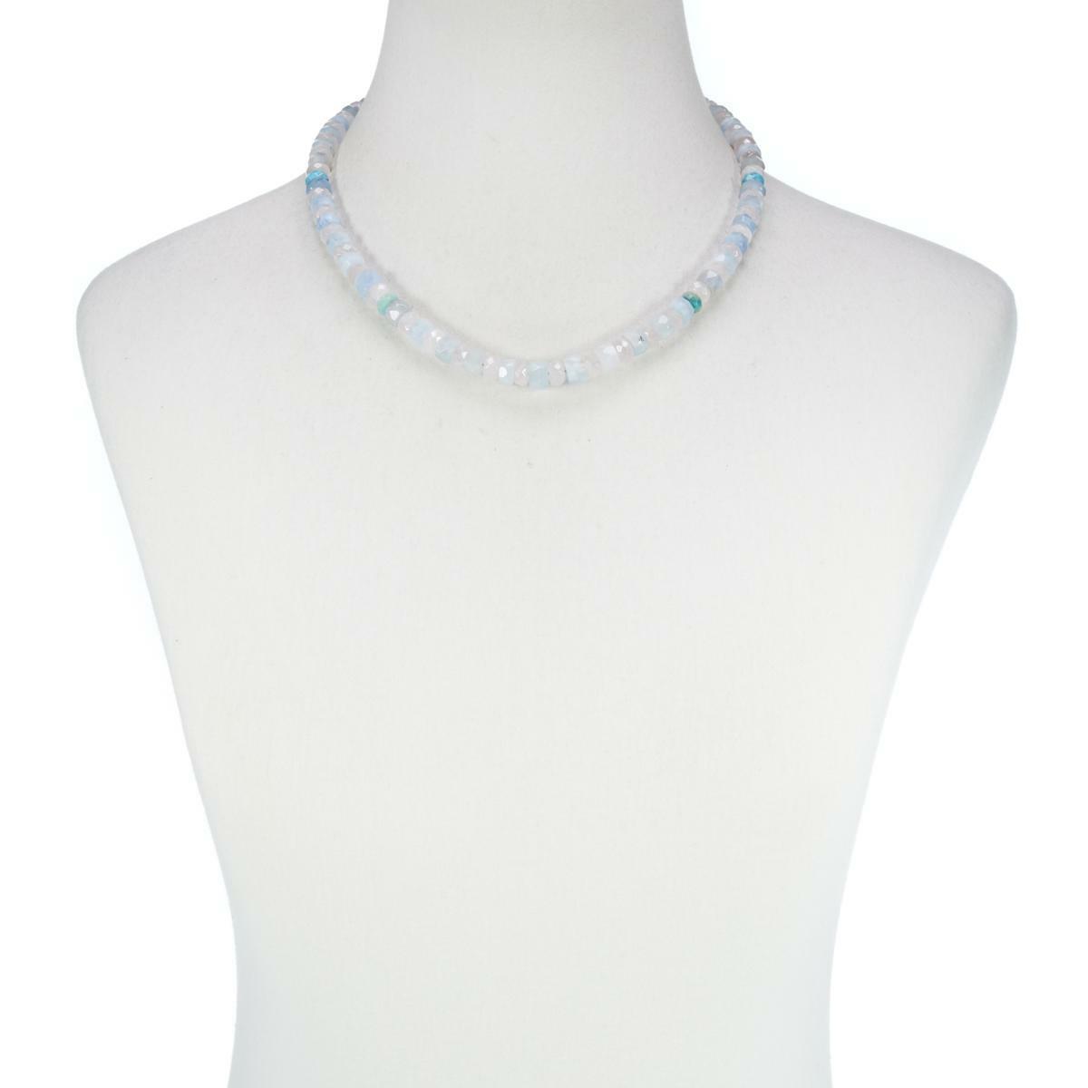 Jay King Aquamarine, Rose Quartz and Turquoise Bead 18" Necklace.