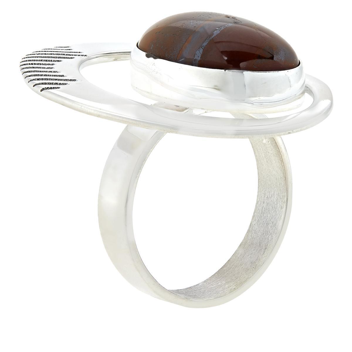 Jay King Sterling Silver Gallery Collection Desert Sunset Stone Ring. Size 8
