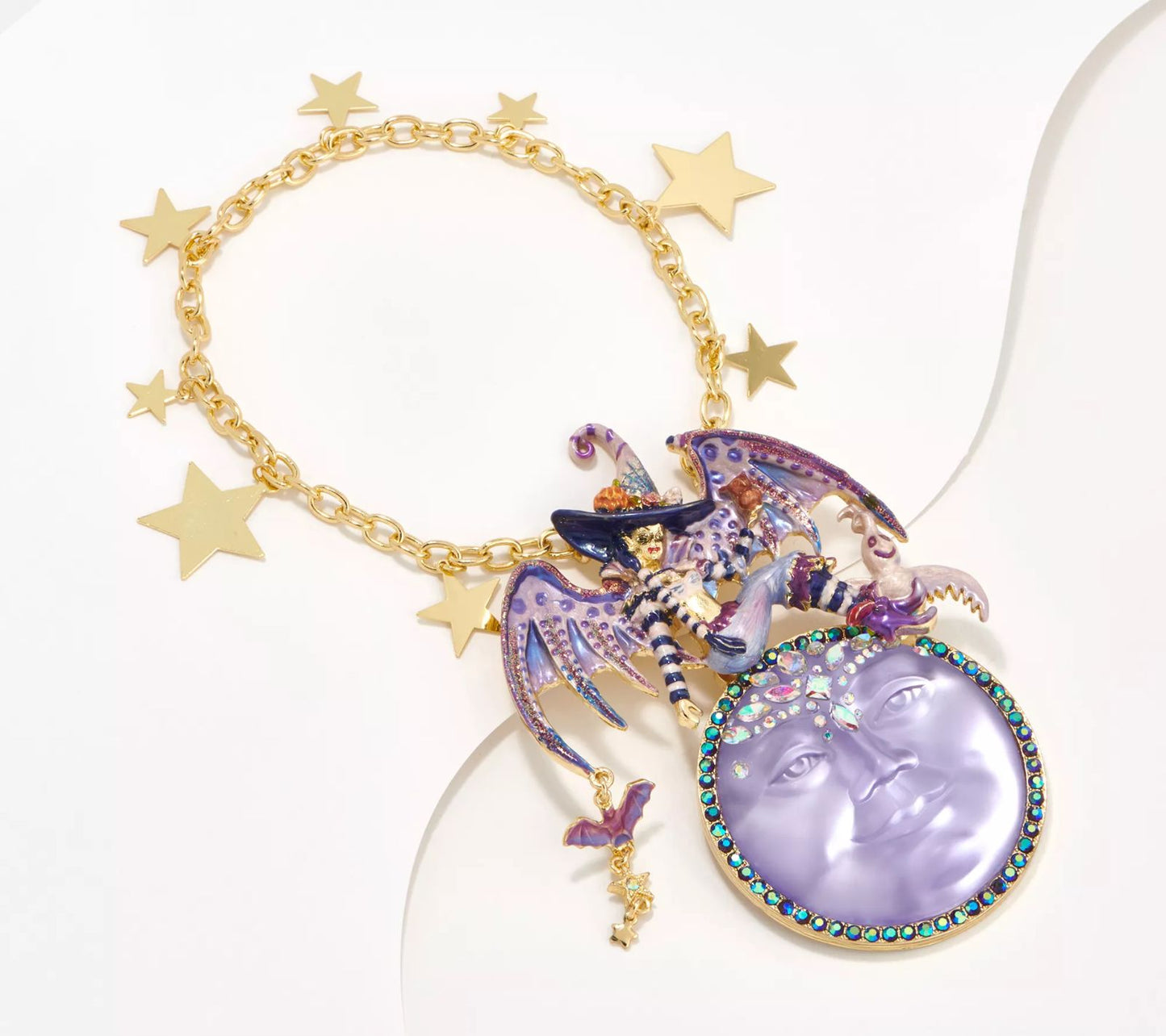 Kirks Folly Endora Witch Practical Magic Empress Moon Ornament GoldTone | Ornaments