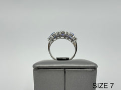 HSN Sterling Silver 2.16ctw Zircon & Tanzanite Ring. Size 7