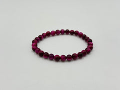 HSN Purple Tiger's Eye Beaded Bracelet, 6-3/4"