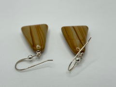 Jay King Sterling silver Picture Jasper Triangle Drop Earrings, 1-1/2"