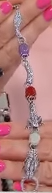 Jade of Yesteryear Sterling Silver CZ & Jade  "Dragon"  Bracelet, 7-1/2"
