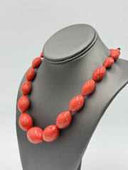 Jay King Sterling Silver Red Coral Statement Necklace, 18"