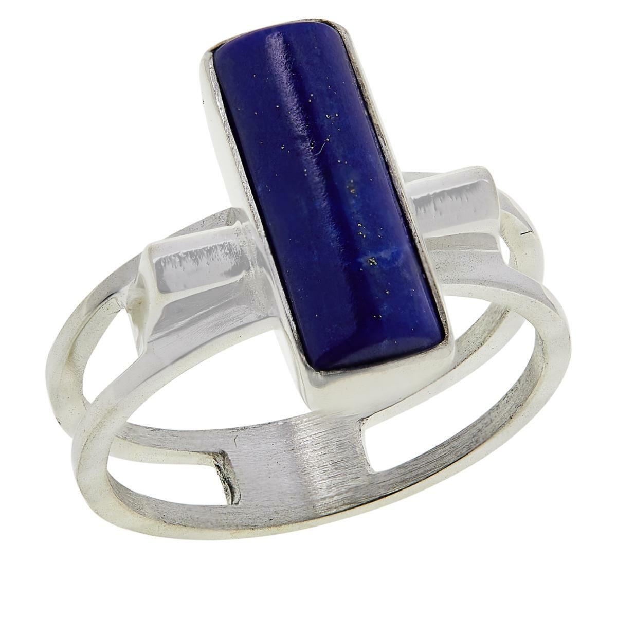 Jay King Sterling Silver Rectangular Lapis Ring, Size 6
