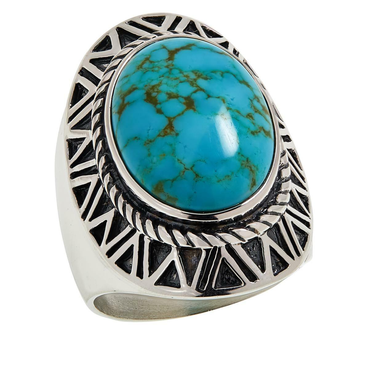 Jay King Gallery Collection Sonoran Turquoise Oval Ring. Size 6