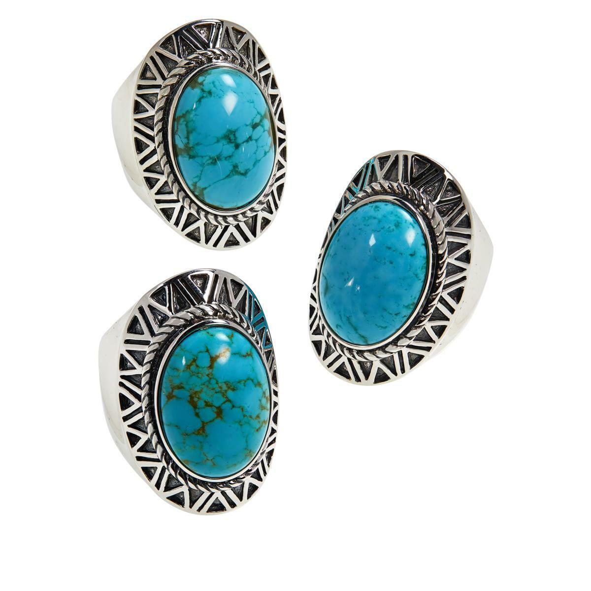 Jay King Gallery Collection Sonoran Turquoise Oval Ring. Size 6