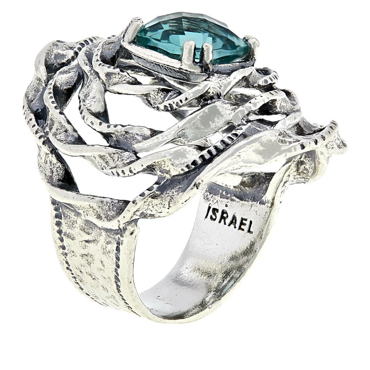 LiPaz Floral Sterling Silver Fluorite Ring, Size 5 - HSN $75