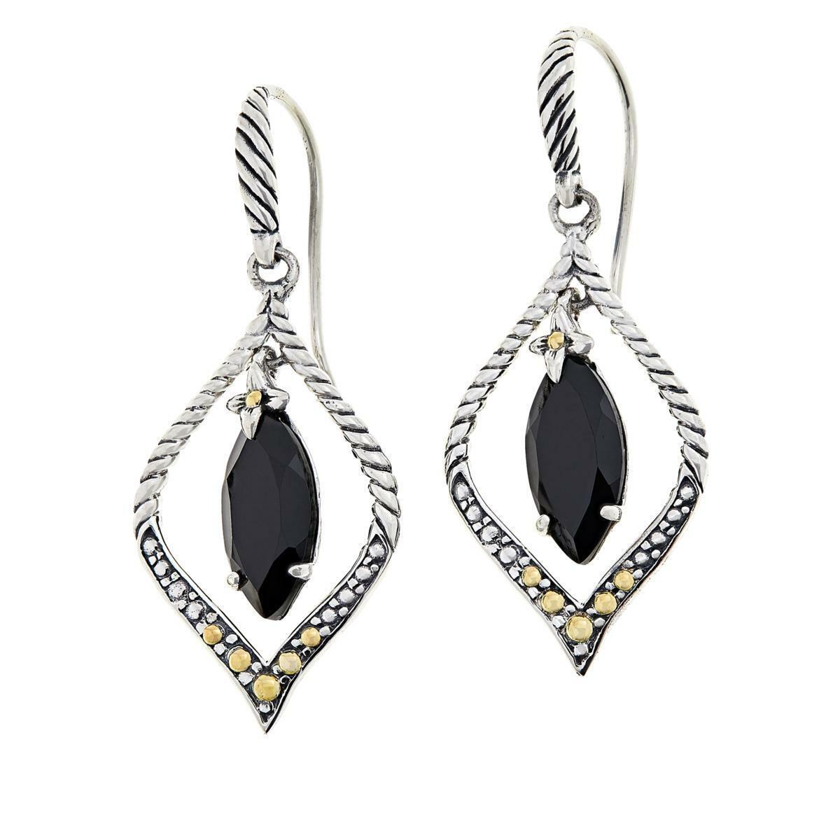 Bali Designs Marquise Spinel Cable Hook Drop Earrings HSN $170.00