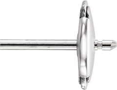 Duhaas Protektor LAPOSET Sterling Silver Earring Push Back with Double Notch Post – Secure Jewelry Clutch (1 Back & 1 Post)