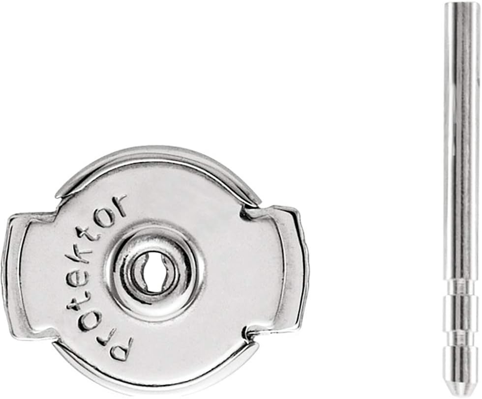 Duhaas Protektor LAPOSET Sterling Silver Earring Push Back with Double Notch Post – Secure Jewelry Clutch (1 Back & 1 Post)