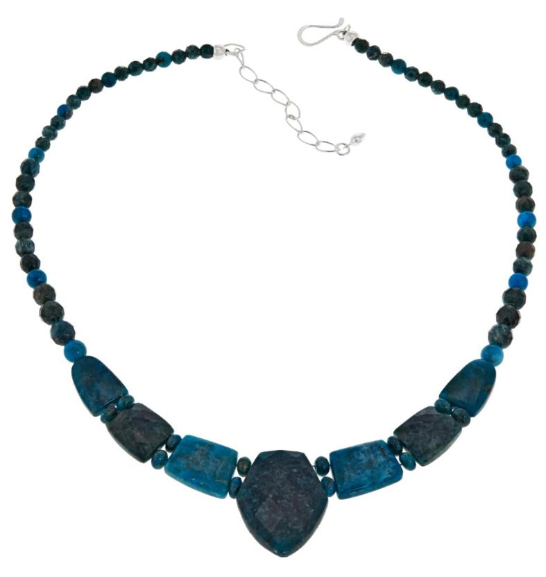 Jay King 18" Sterling Silver Apatite Beaded Drop Necklace