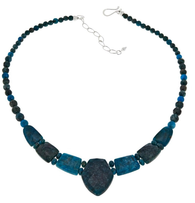 Jay King 18" Sterling Silver Apatite Beaded Drop Necklace