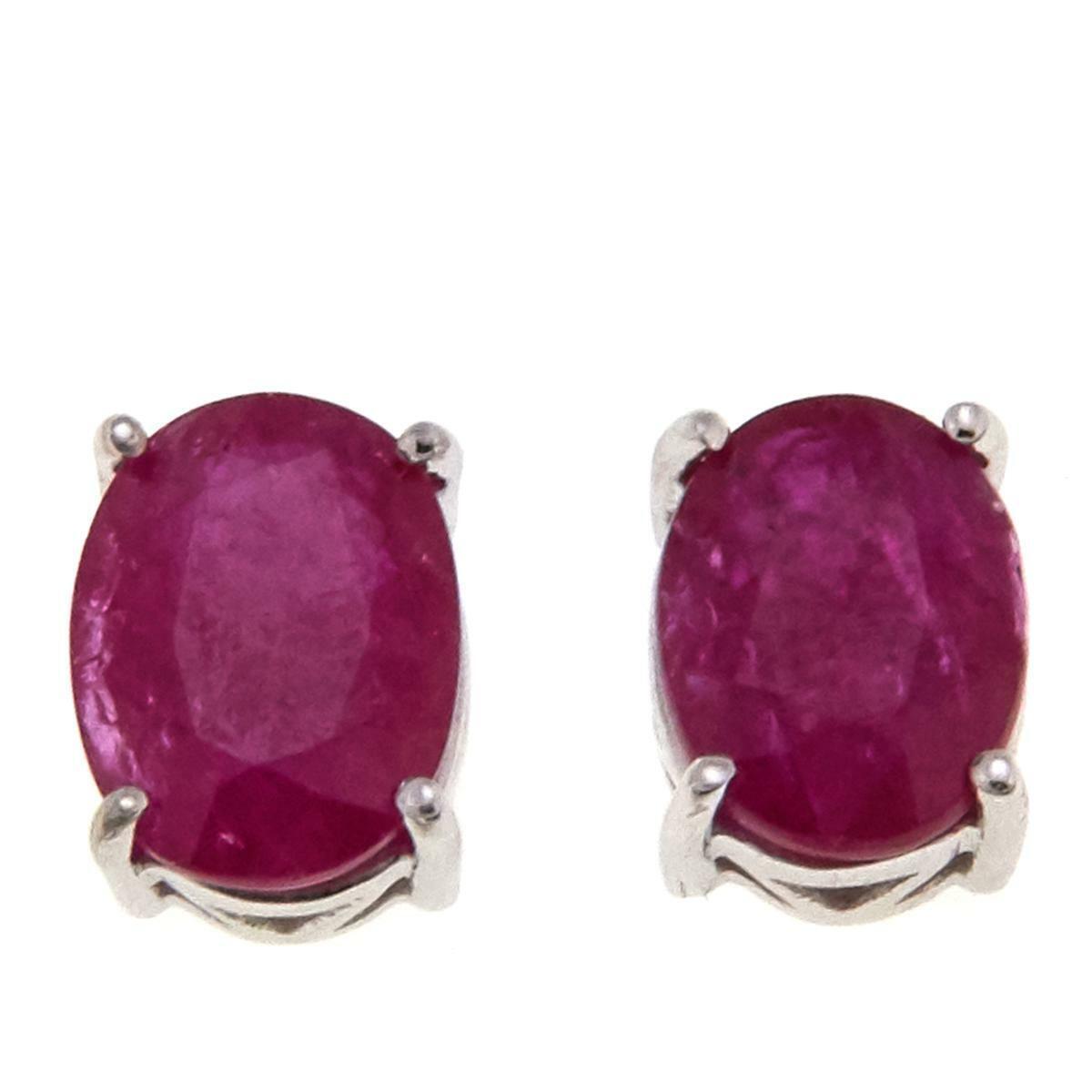 Colleen Lopez "So in Love" 1ctw Red Ruby Sterling Silver Stud Earrings