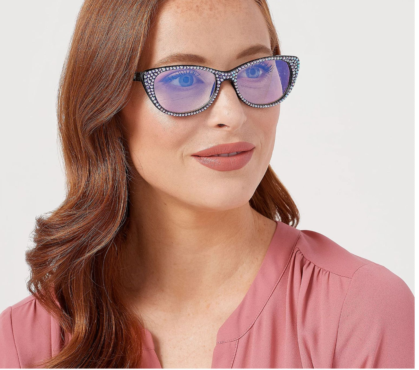 Kirks Folly Glamour Blue-Blocking Reading Glasses Strength 3.5