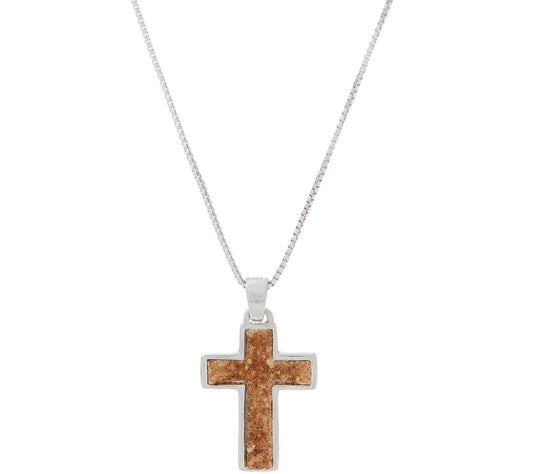 "The Story Within" Sterling Silver Cross Pendant w/ 18" Chain