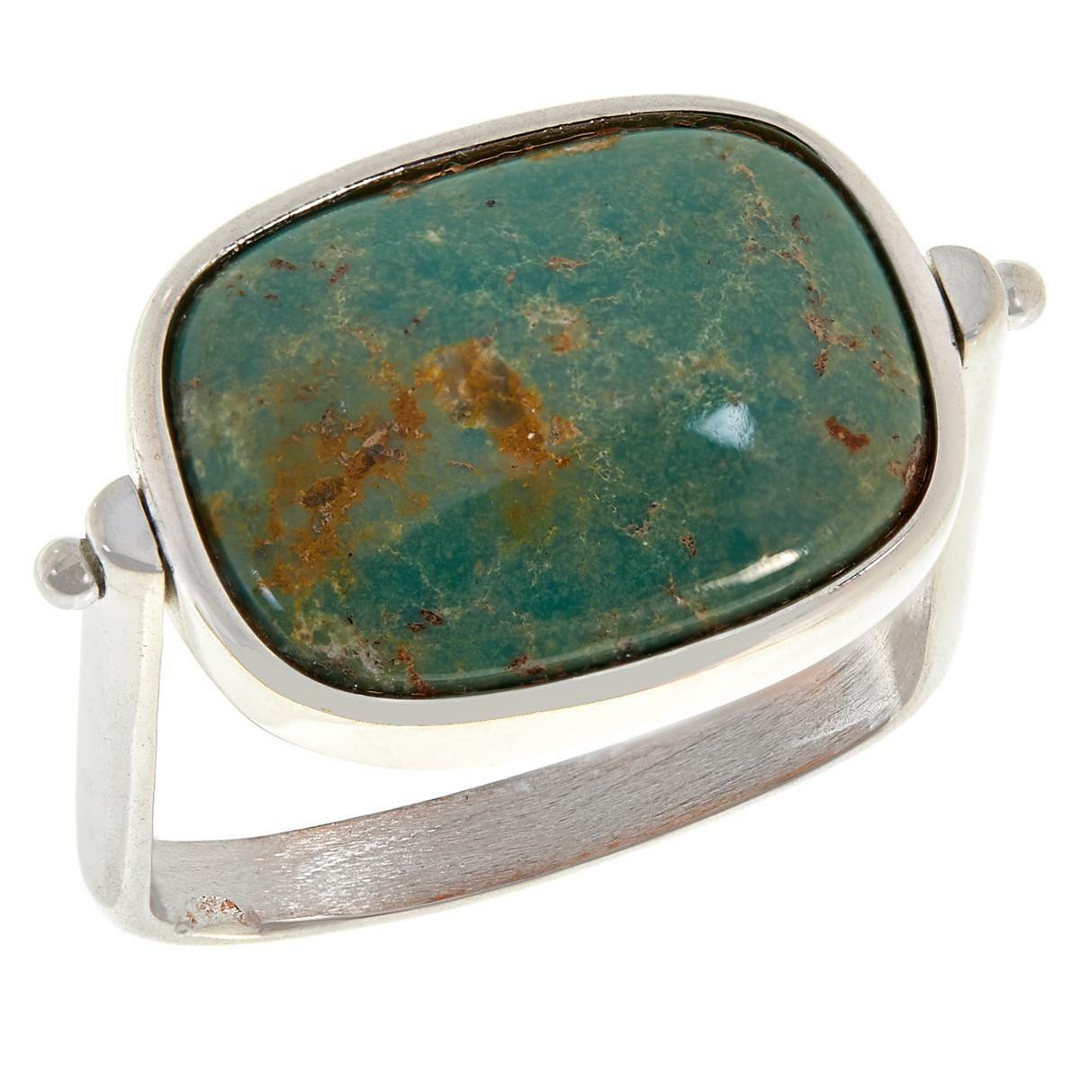 Jay King Sterling Silver Turquoise and Shell Doublet Reversible Ring, Size 10