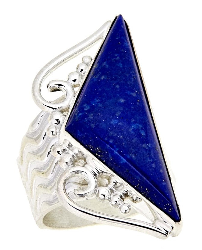 Jay King Freeform Lapis Sterling Silver Ring. Size 6