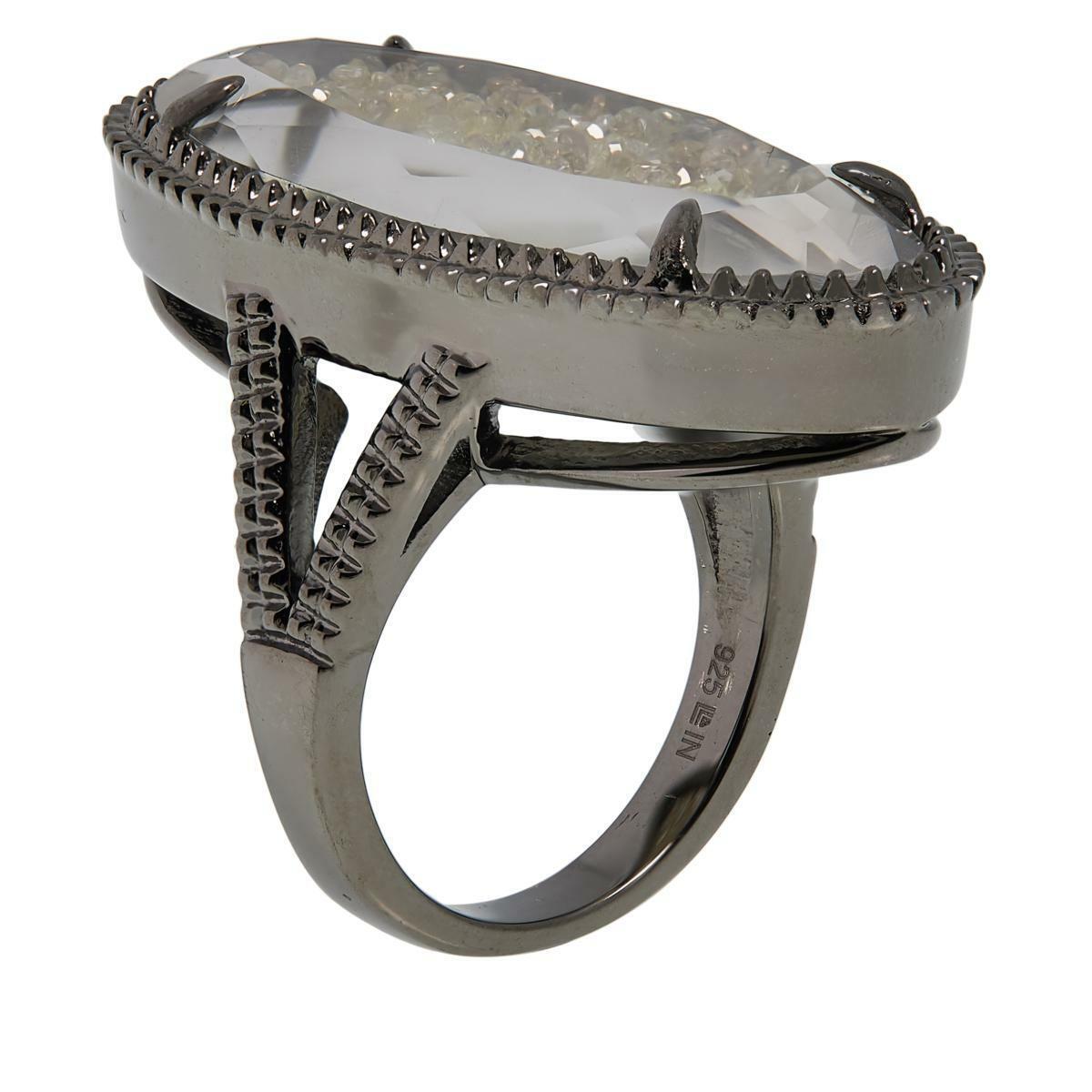 Colleen Lopez Sterling Silver Fancy Diamond Shaker Ring, Size 6