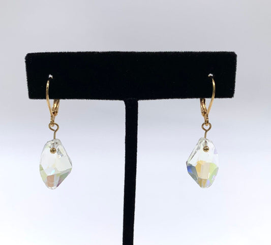 Kirks Folly Crystal Dangle Earrings, Goldtone / Clear