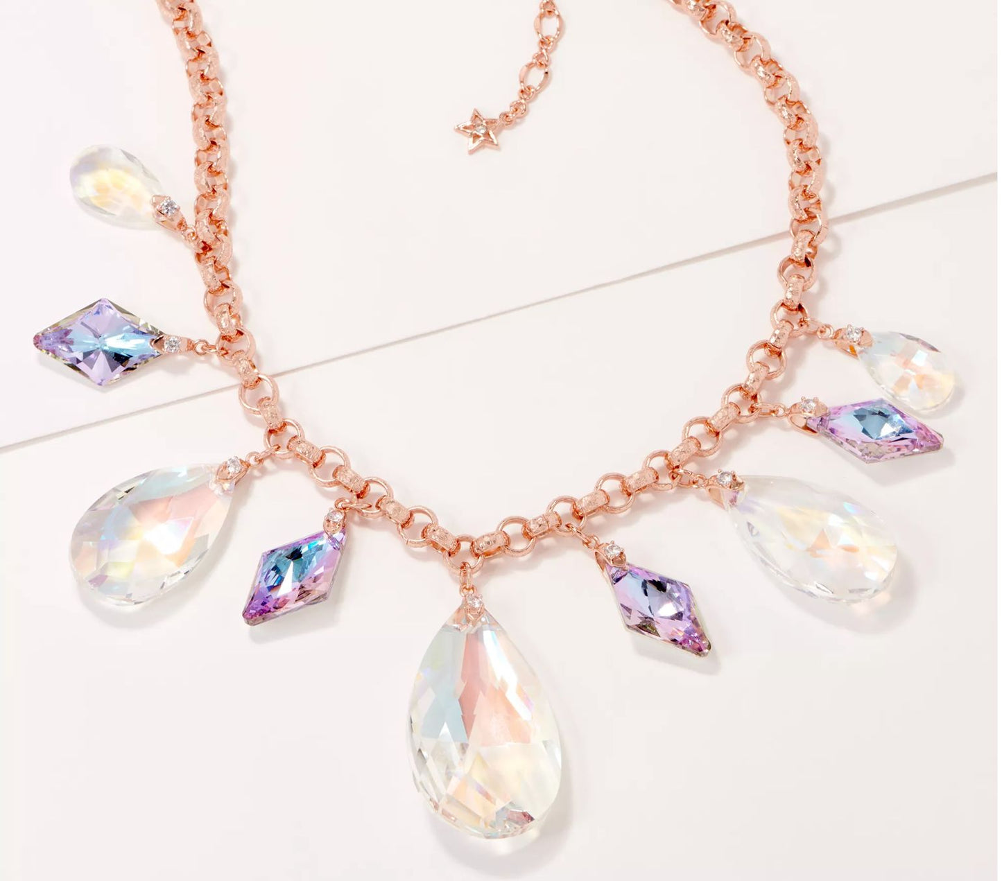 Kirks Folly Spellbound Crystal Necklace, Rosetone