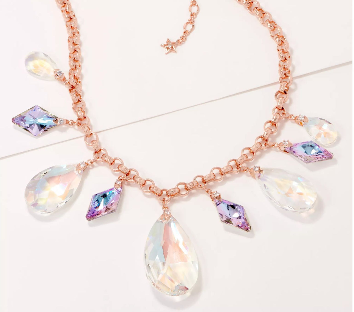 Kirks Folly Spellbound Crystal Necklace, Rosetone
