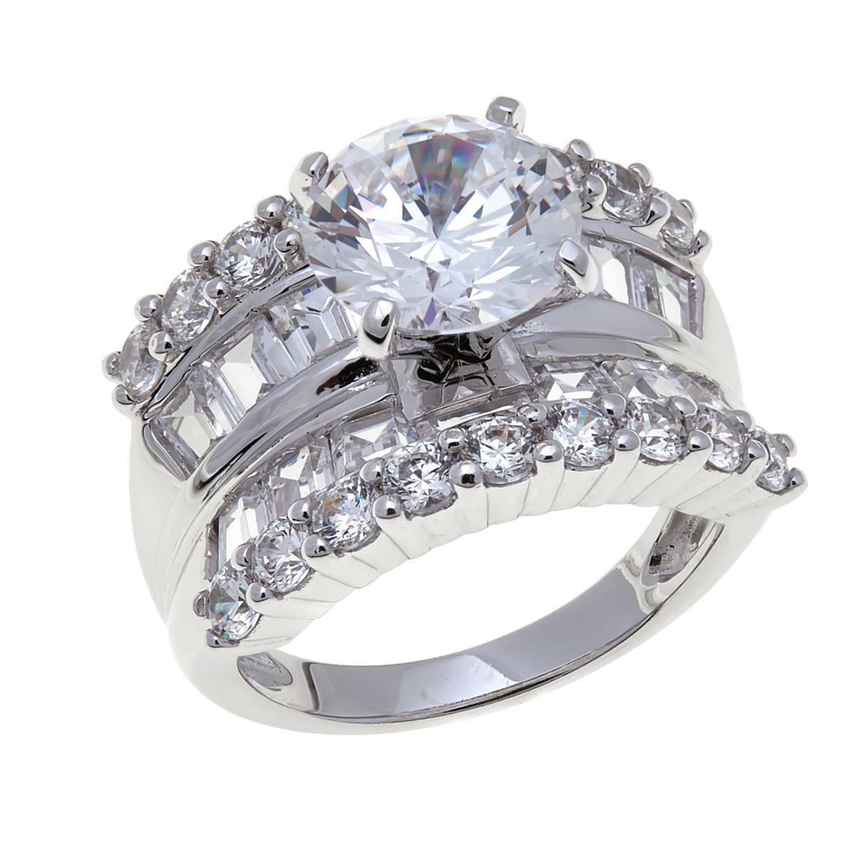 5.66ctw Absolute Round Cubic Zirconia & Multi-Shape Ring Size 6 HSN $70