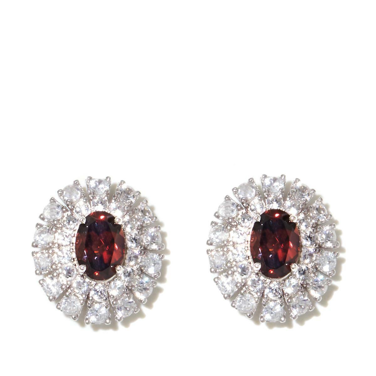 Colleen Lopez 3.72Ct Natural Zircon Sterling Silver Stud Earrings Hsn $239