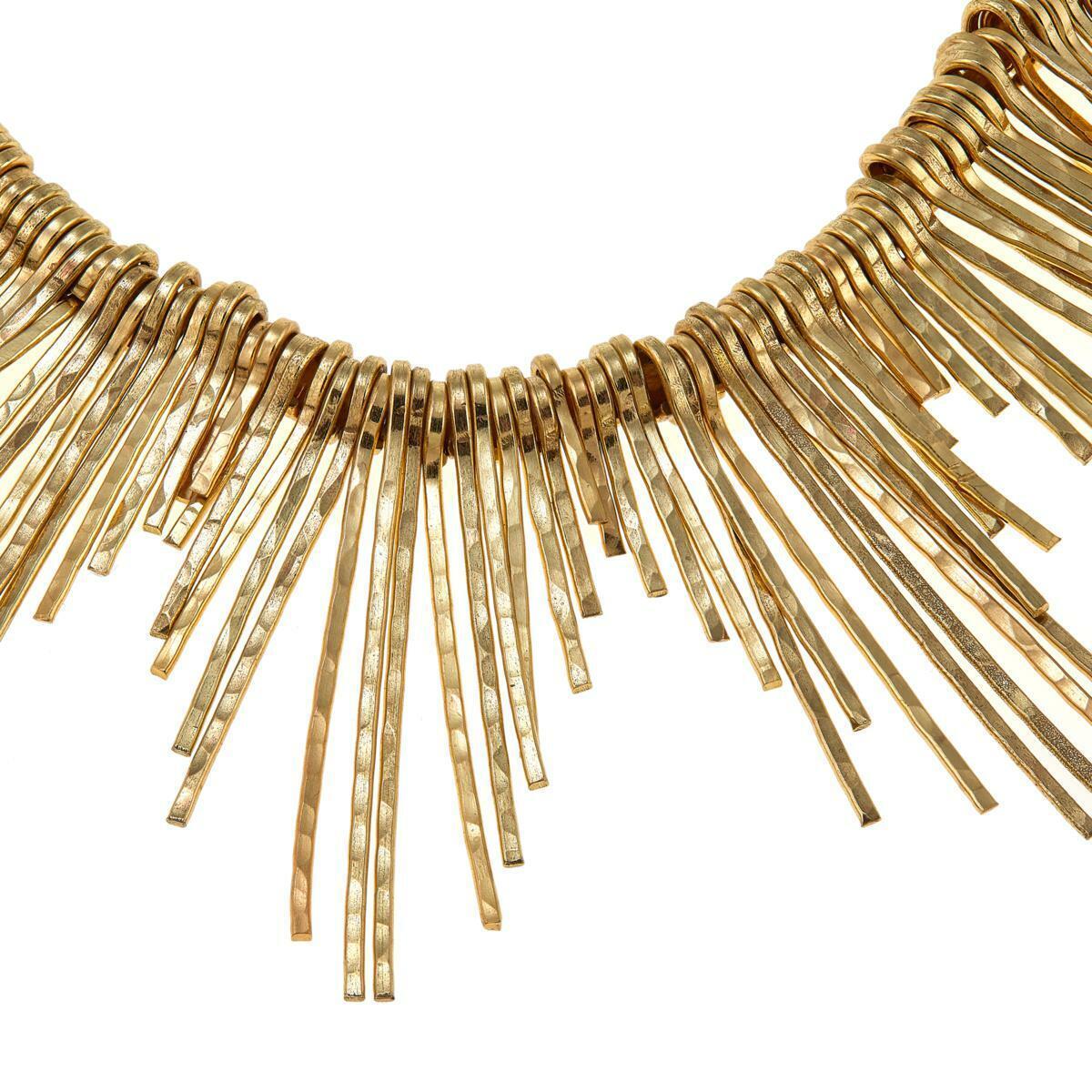 Joya Goldtone Soleil Fringe 17" Necklace Hsn  $60