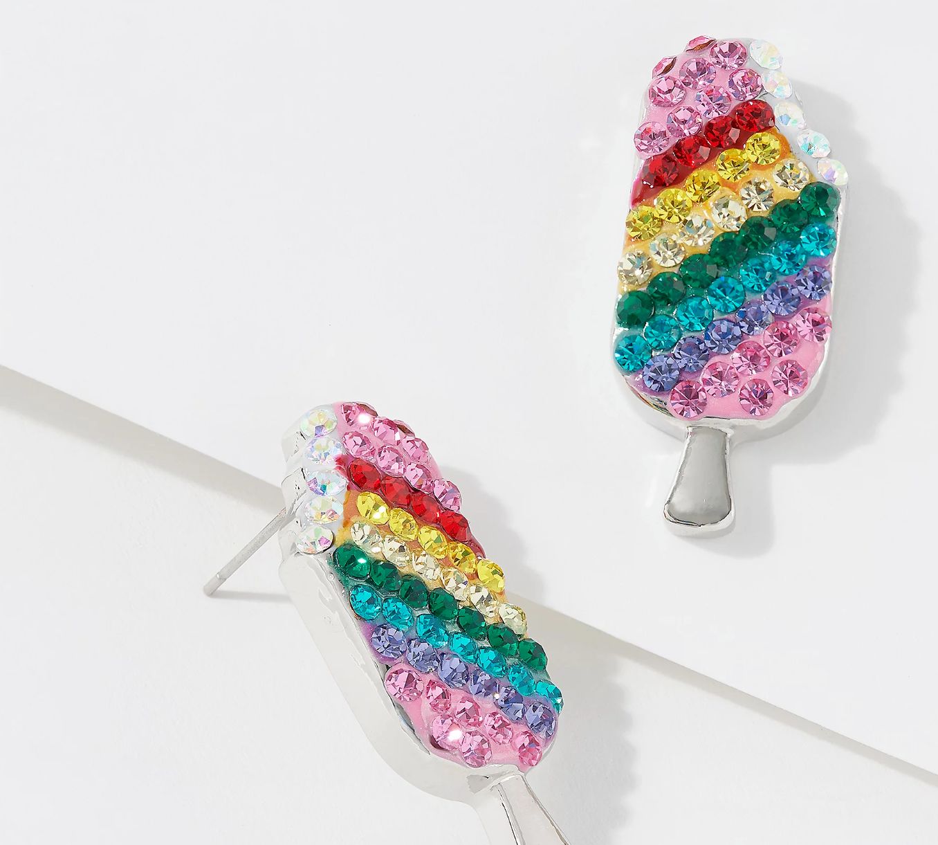 Kirks Folly Sweet Treats Dreamsicle Post Earrings, Silvertone
