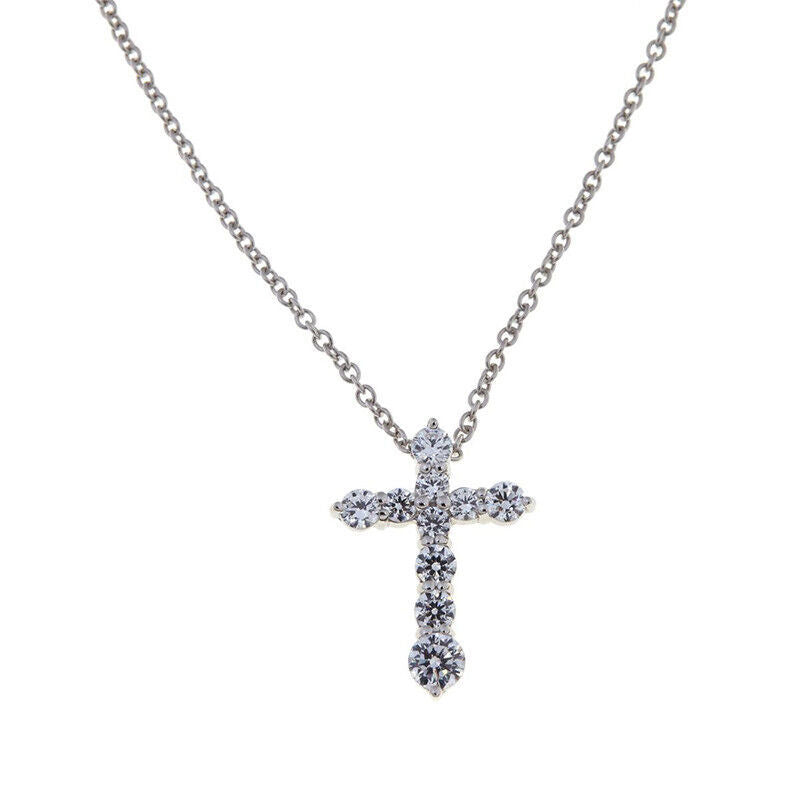 Absolute Sterling Silver Petite Cross Pendant 18" Necklace Chain Hsn