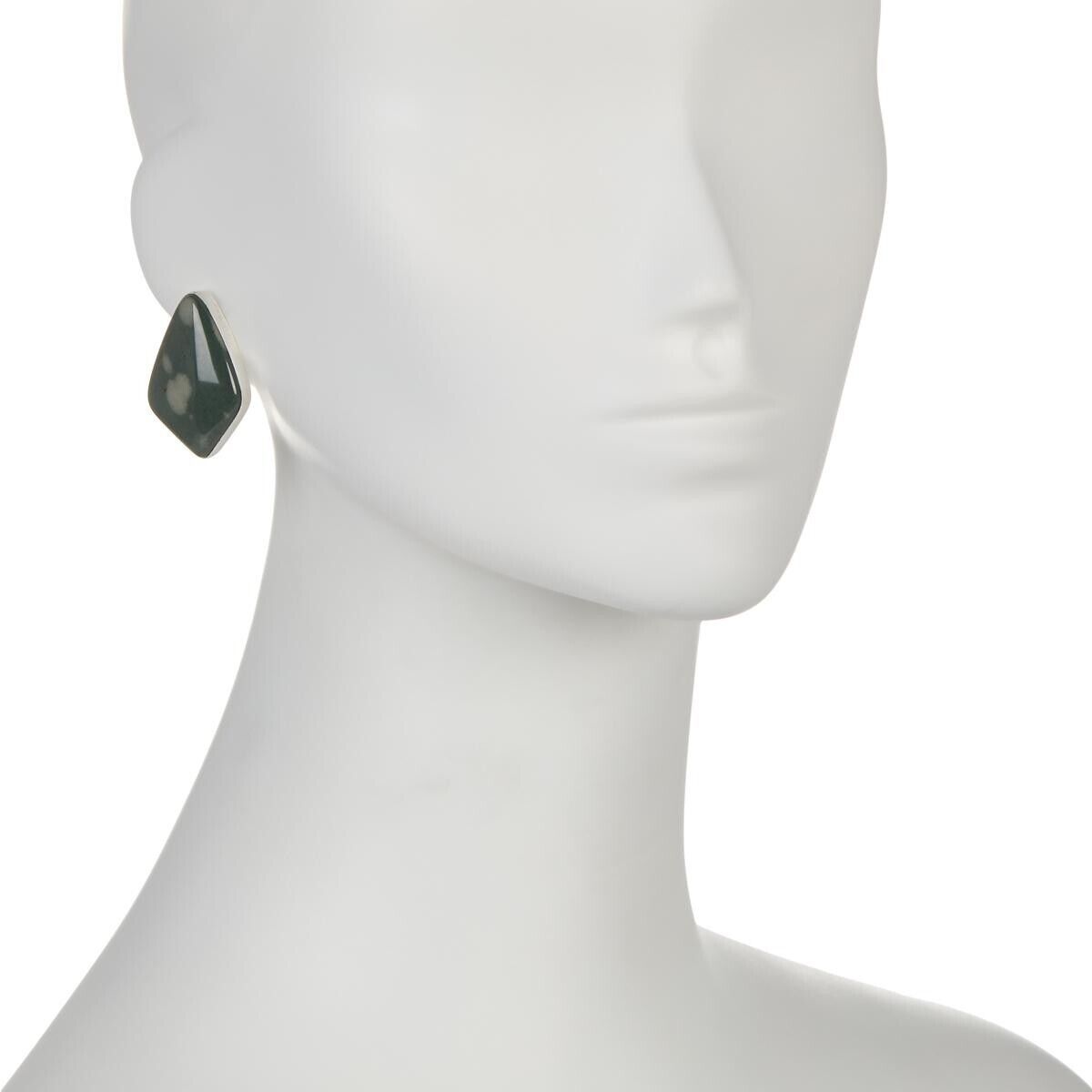 Jay King Sterling Silver Green Sea Flower Stud Earrings