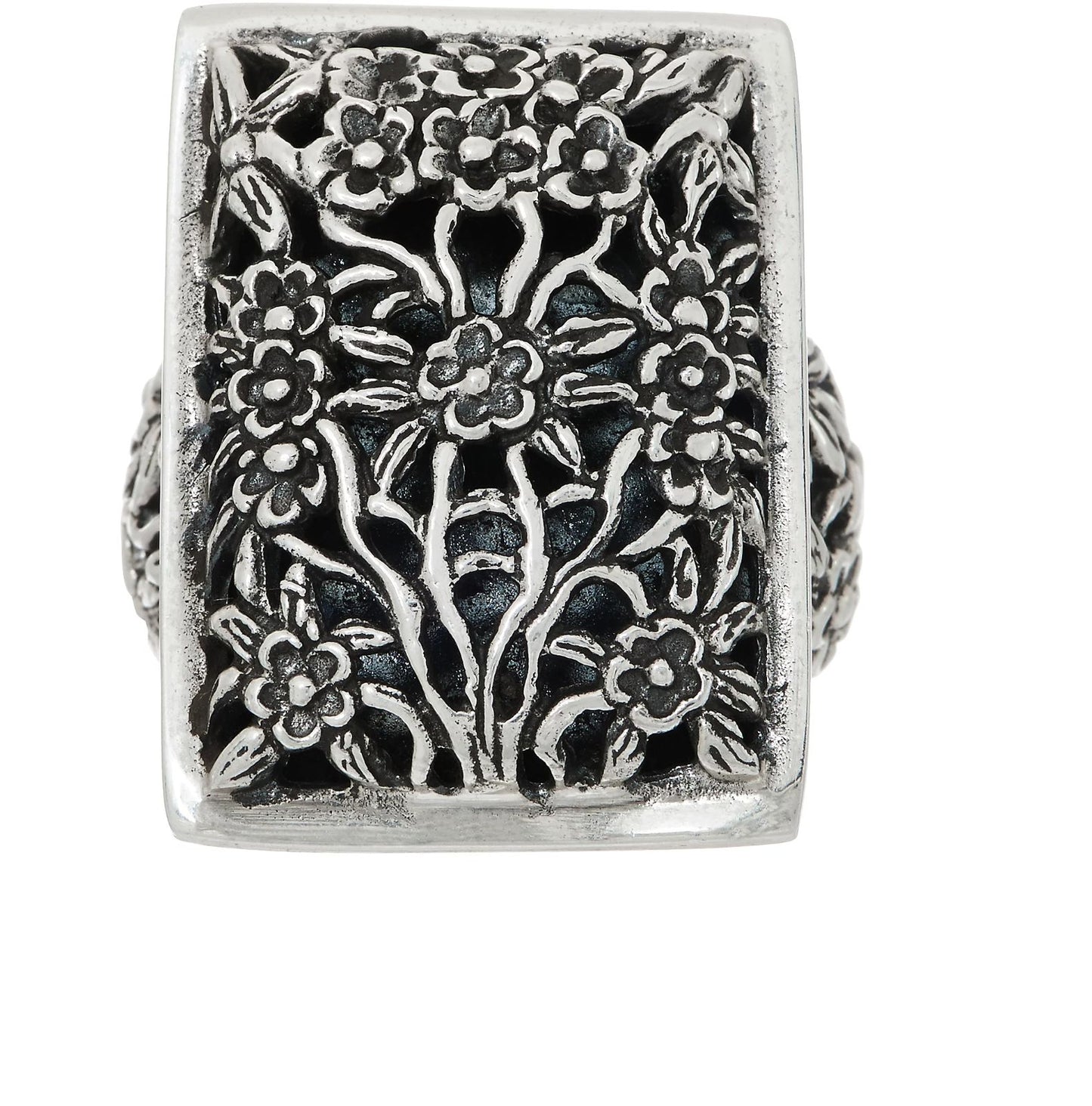 EXEX by Claudia Agudelo Sterling Silver Floral Design Ring. Size 7