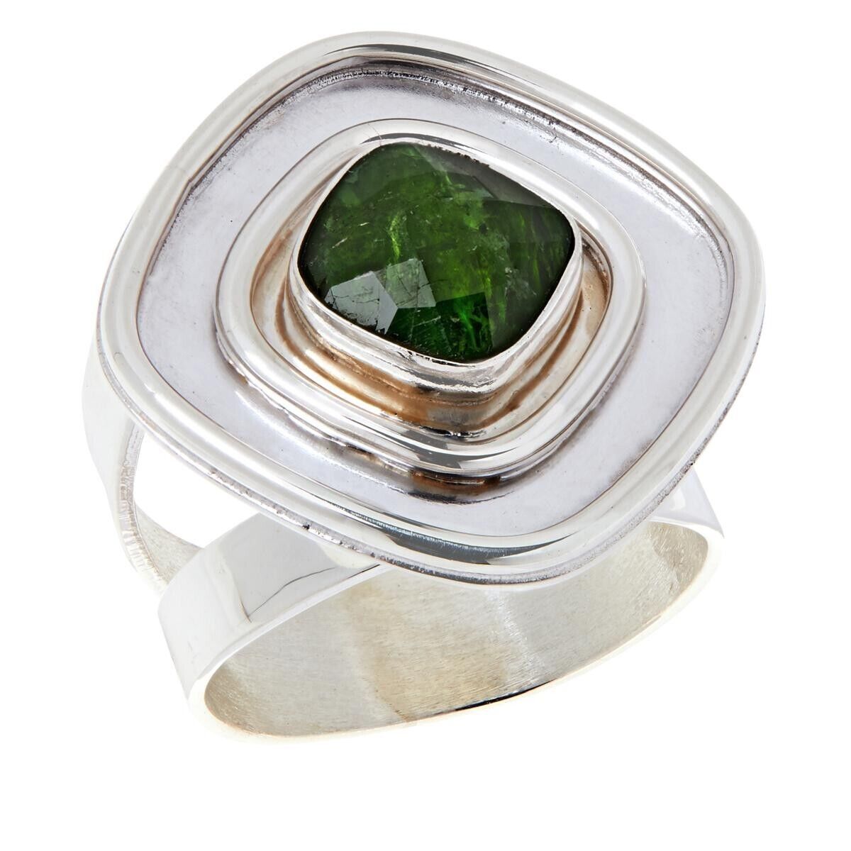Jay King Sterling Silver Green Chrome Diopside Ring. Size 5