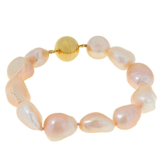 Rarities Gold-Plated Sterling Silver Baroque Cultured Pearl Bracelet 6" fit (374