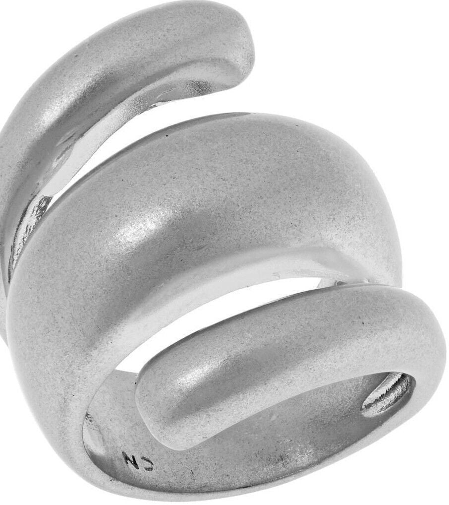 MarlaWynne Rustic Spiral Silver-tone Ring. Size 5 (374218911740)