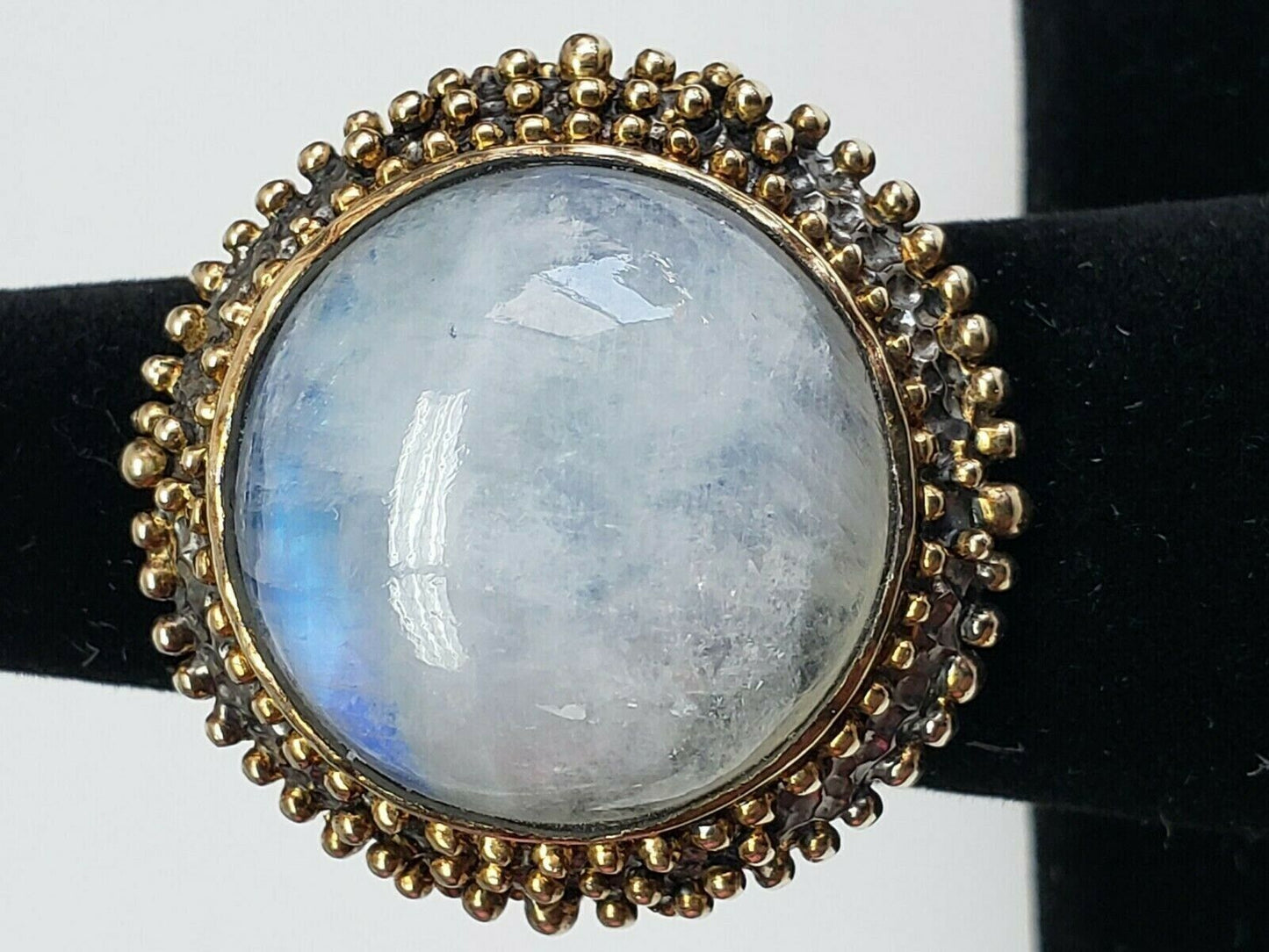 Jewels Of Istanbul Round Rainbow Moonstone Ring Size 5