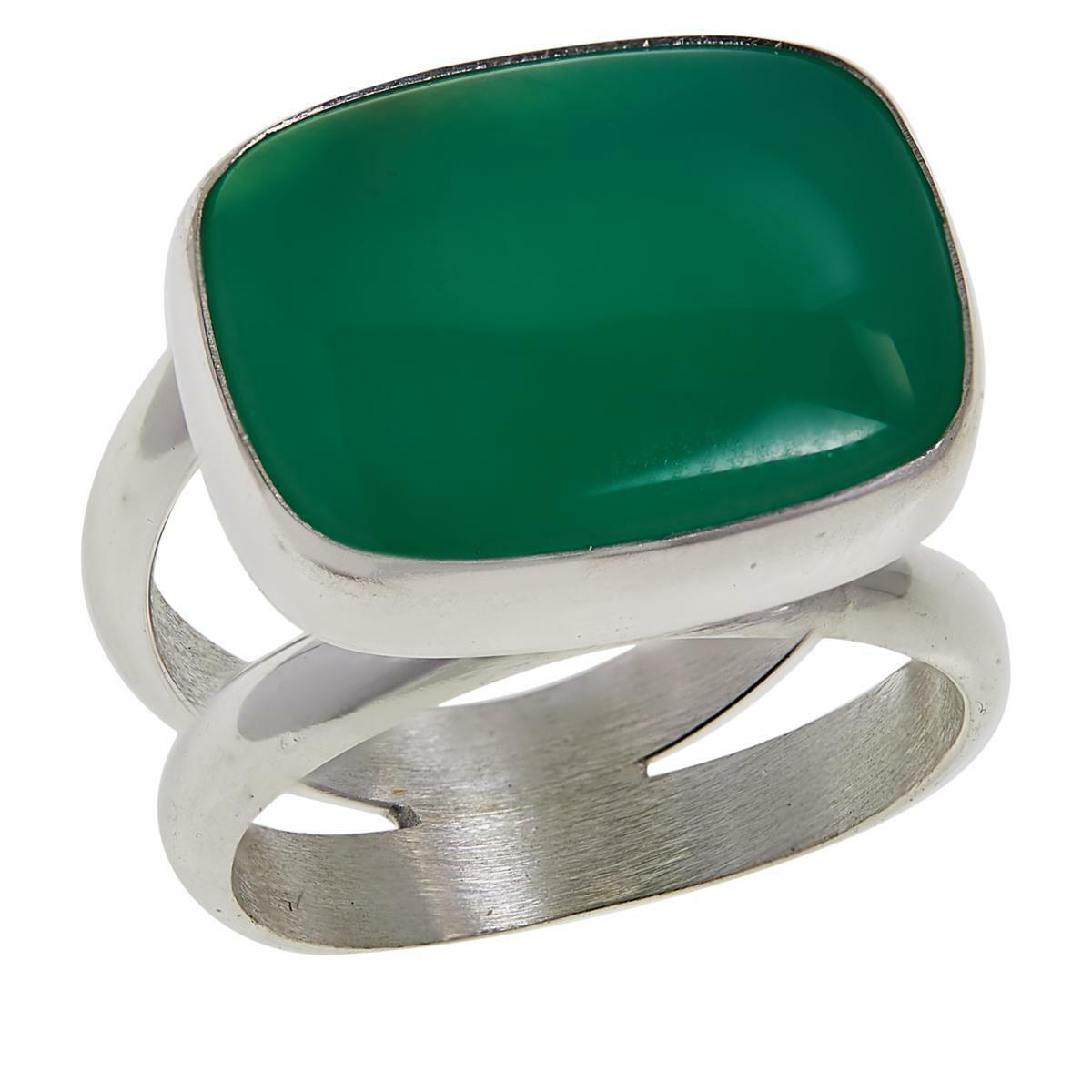 Jay King Sterling Silver Green Chrysoprase Ring, Size 7