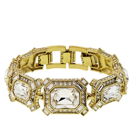 Heidi Daus "Estate Splendor" Clear Crystal Link Bracelet, fits 6" to 8" wrist (3