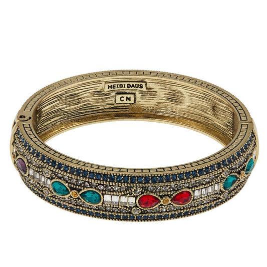 Heidi Daus "Age of Elegance" Multicolor Crystal Bangle Bracelet. 7" Small Fit (3