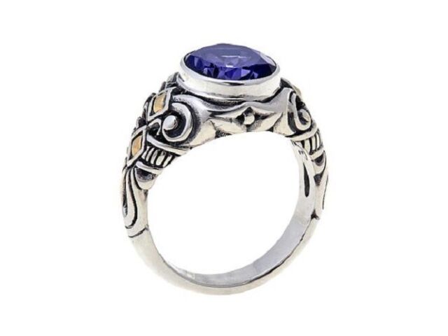 Bali Designs  "Megah" 2.78Ct Exotic Quartz 2-Tone Ring Size 10 $140