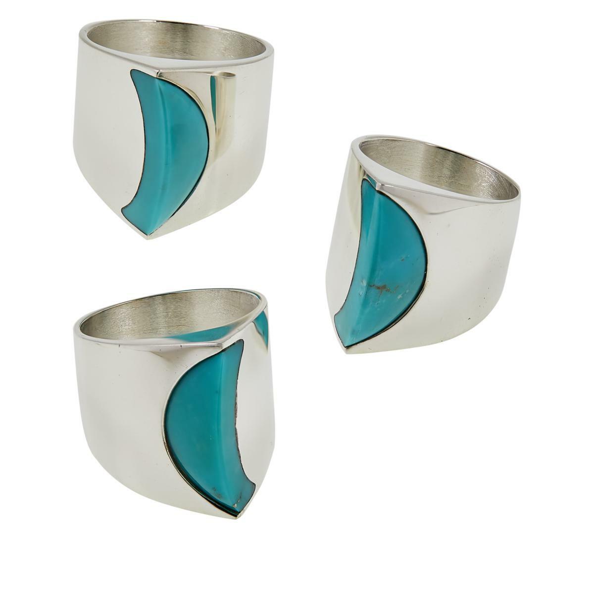 Jay King Sterling Silver Campitos Turquoise Abstract Ring, Size 6
