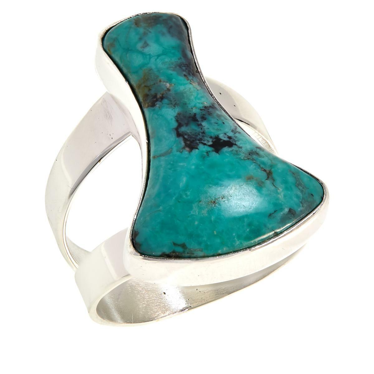 Jay King Sterling Silver Hubei Turquoise Freeform Ring, Size 7