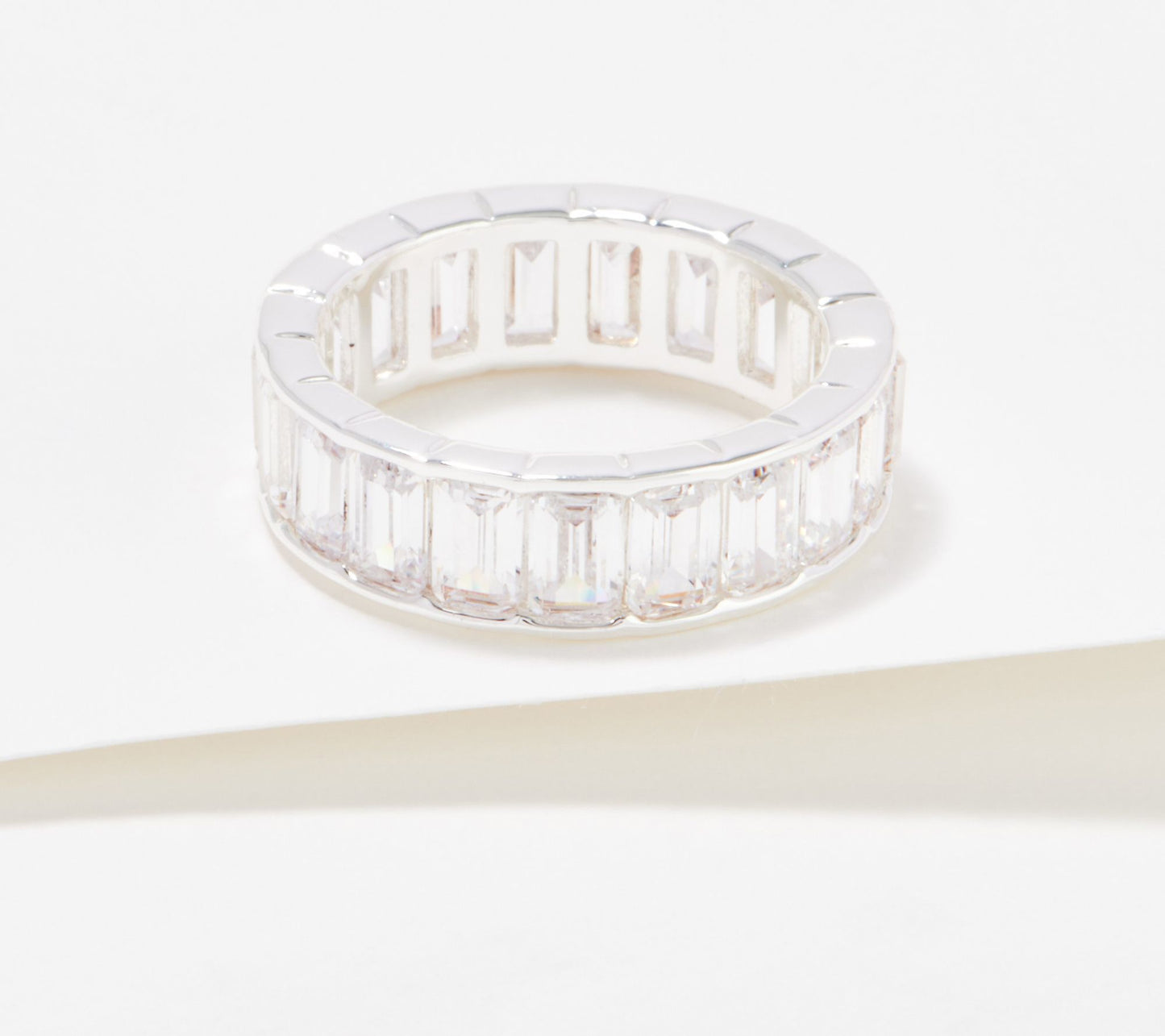 Kirks Folly Silvertone Clear Eternity Size 8 Ring | Ring