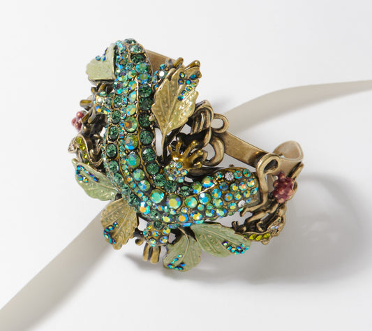Kirks Folly Goldtone Multicolor Green Cuff Bracelet | Bracelet